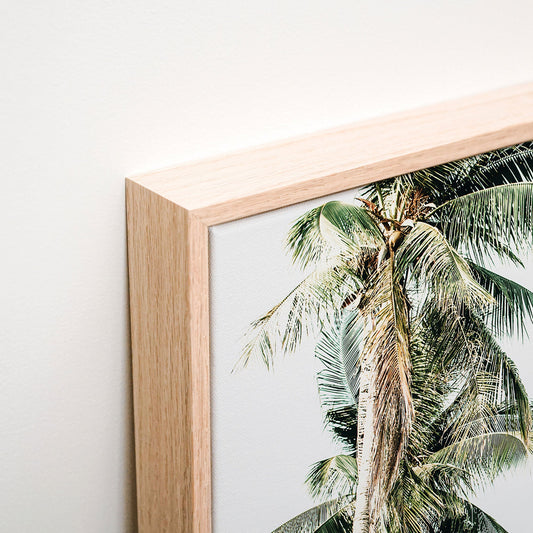 Summer Palms No. 2 Canvas wall art corner detail