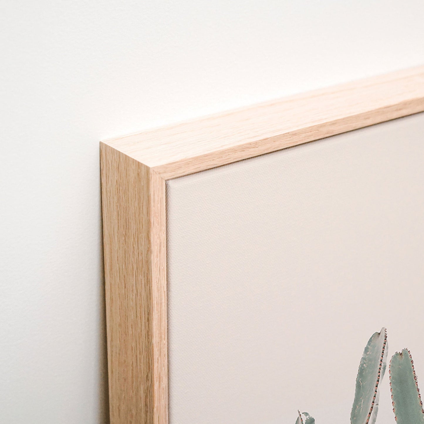 Sunrise Cactus Canvas corner detail