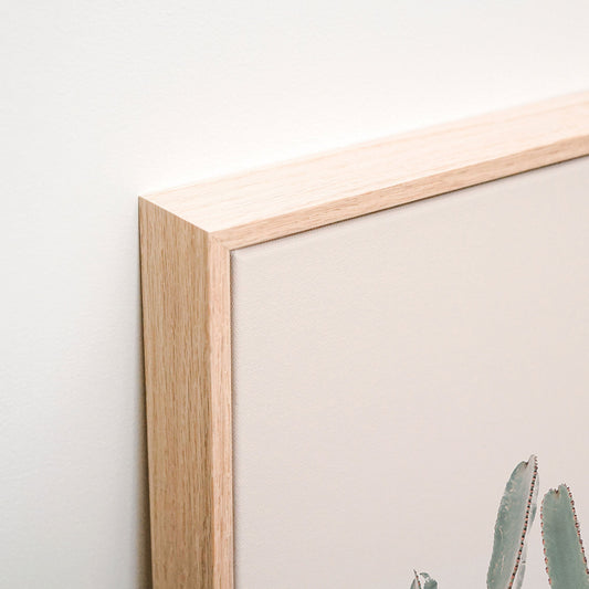 Sunrise Cactus Canvas corner detail