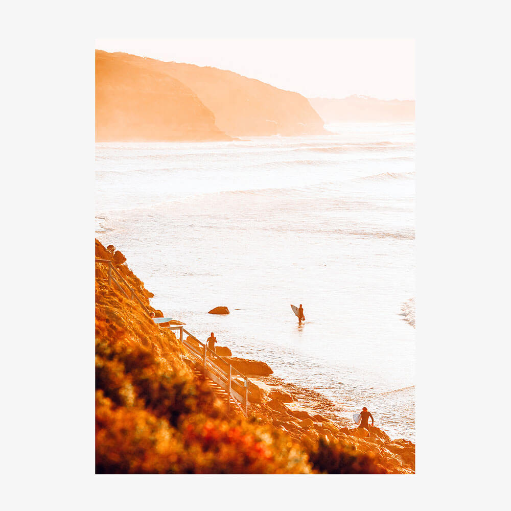 Surfers at Bells
