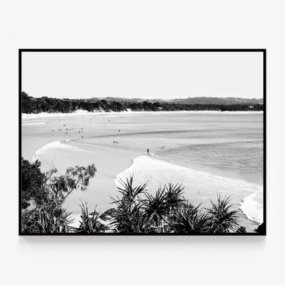 Surfing The Pass B&W Canvas