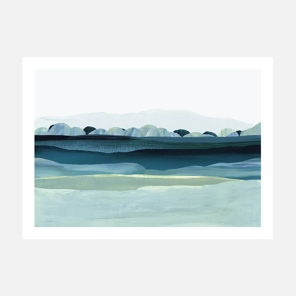 Teal Meadow 2 wall art print
