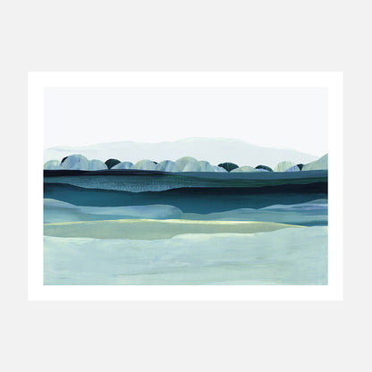 Teal Meadow 2 wall art print