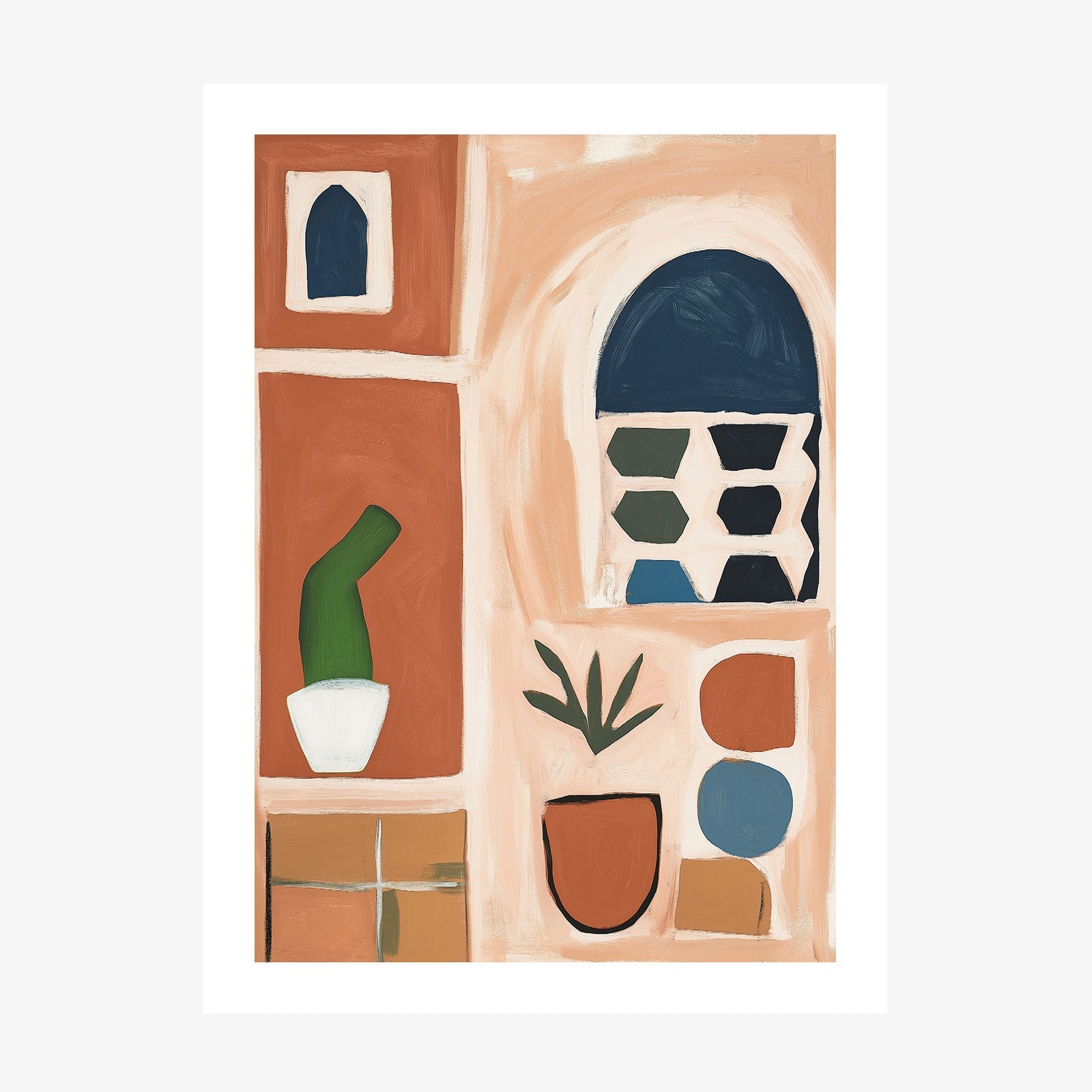 Terracotta Garden wall art print