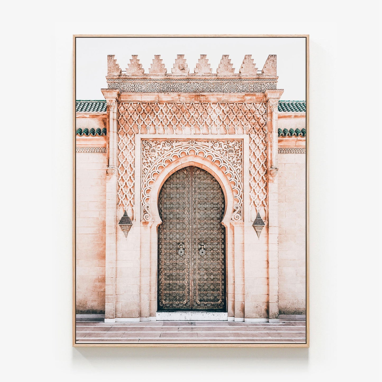 Terracotta Gates Canvas print in oak frame