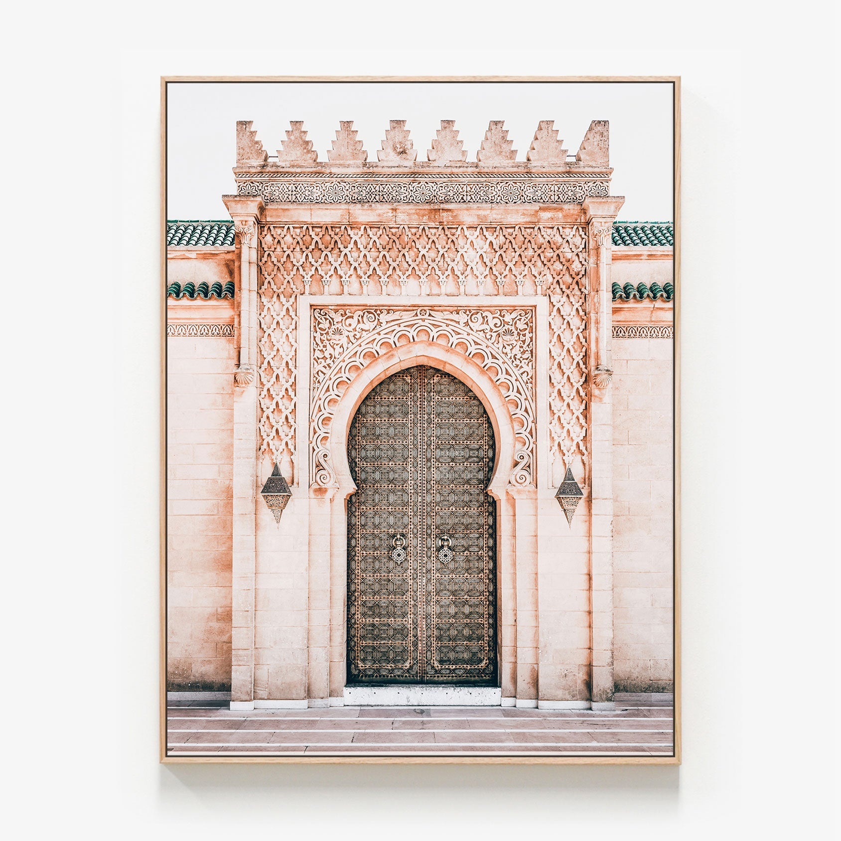 Terracotta Gates Canvas print in oak frame