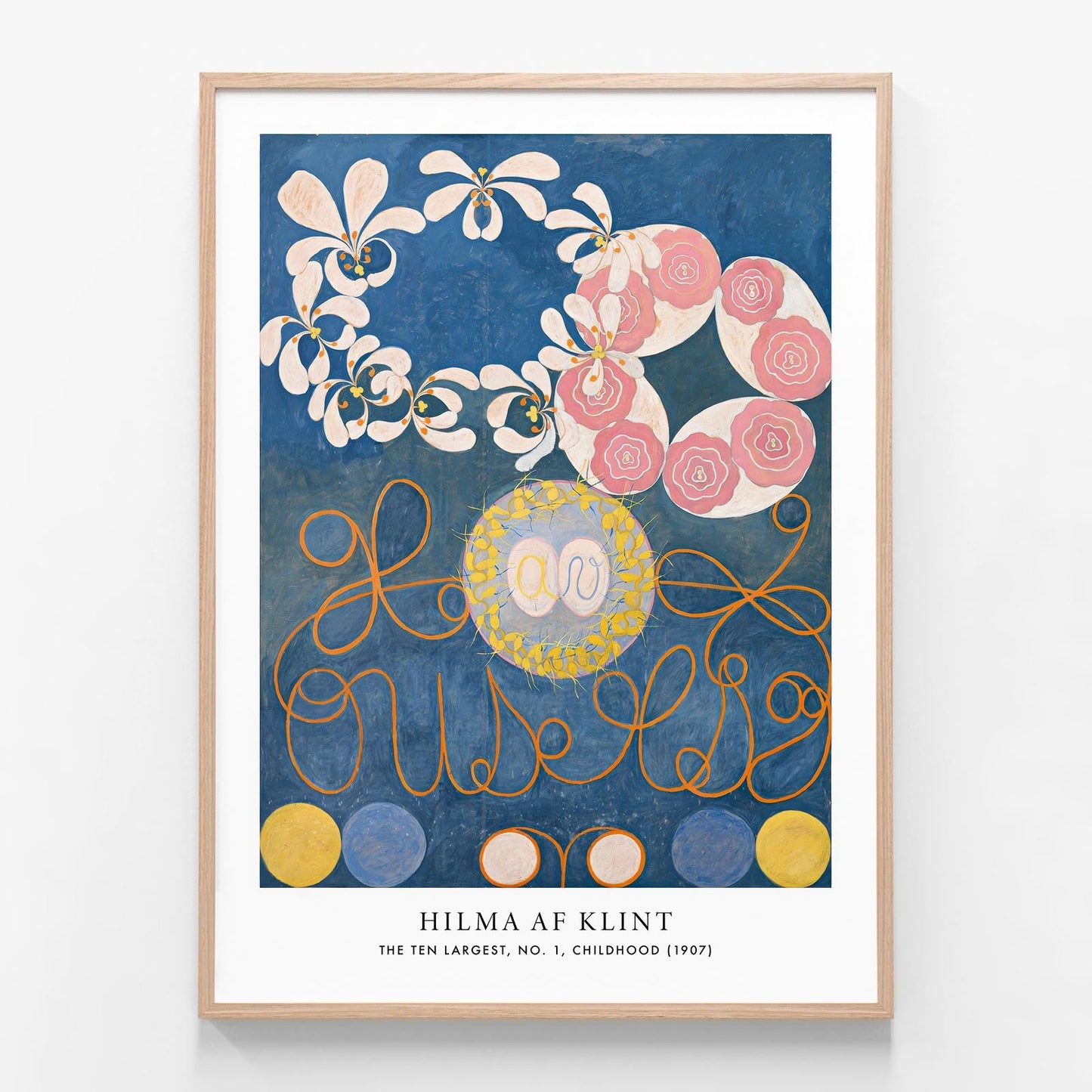 The Ten Largest 1 oak framed print