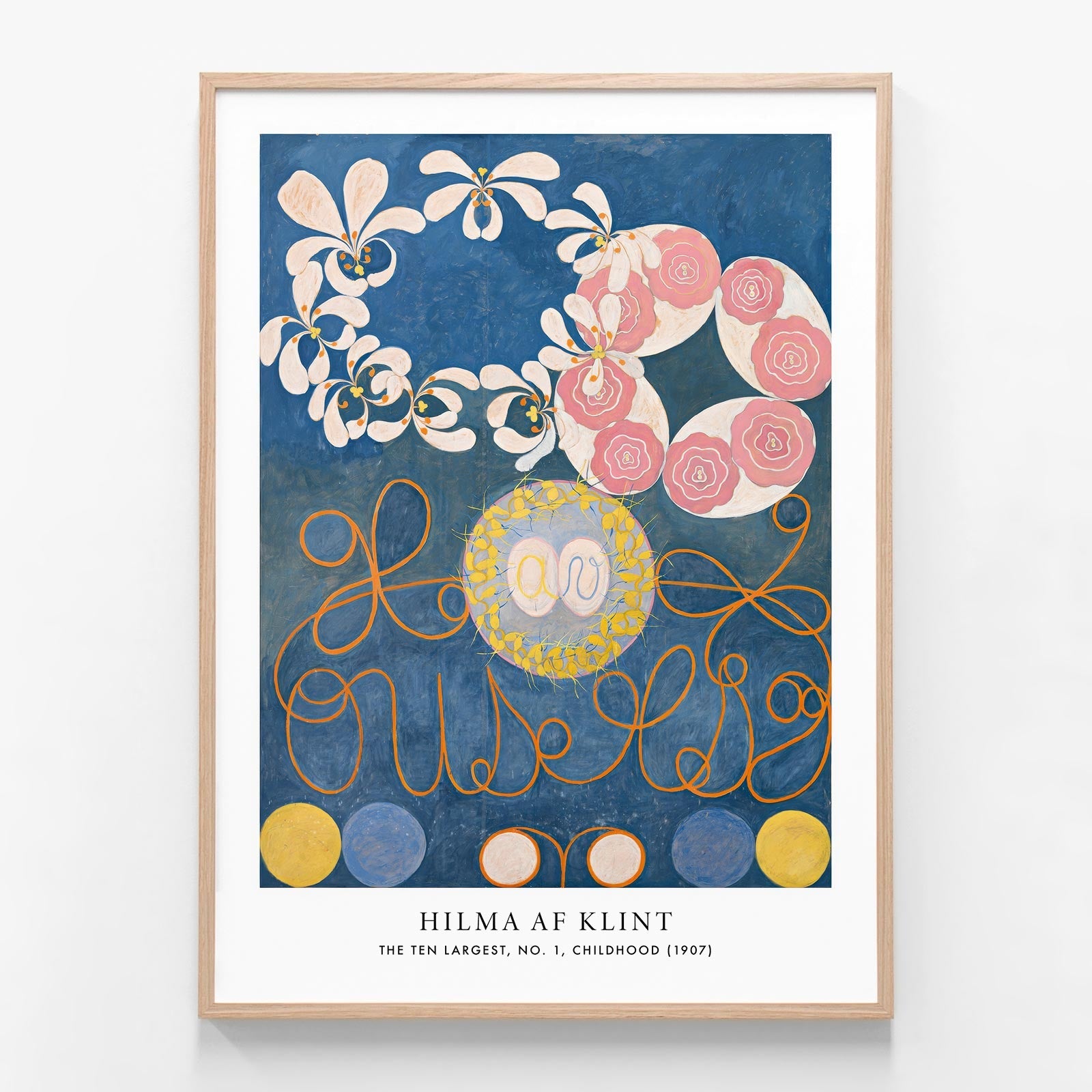 The Ten Largest 1 oak framed print