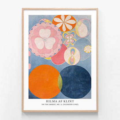 The Ten Largest 2 oak framed print