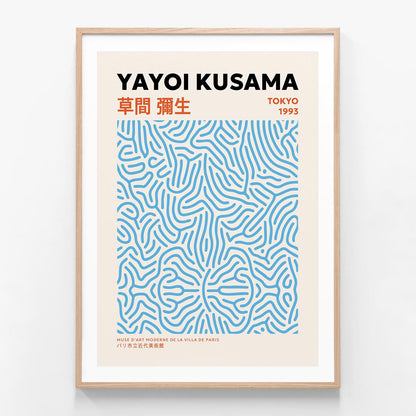Tokyo 1993 by Yayoi Kusama oak framed print