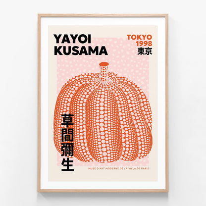 Tokyo 1998 by Yayoi Kusama oak framed print