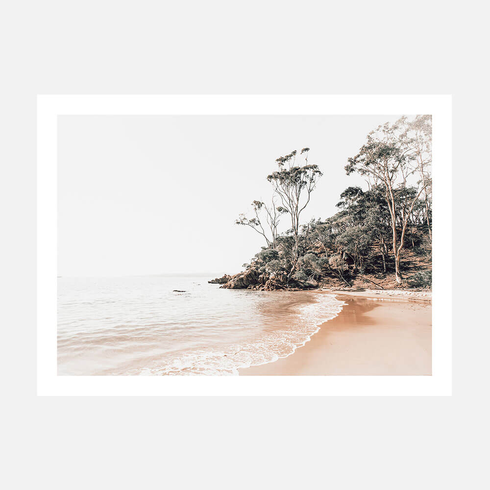 A photo wall art print featuring a cove along the Australian coastal landscape