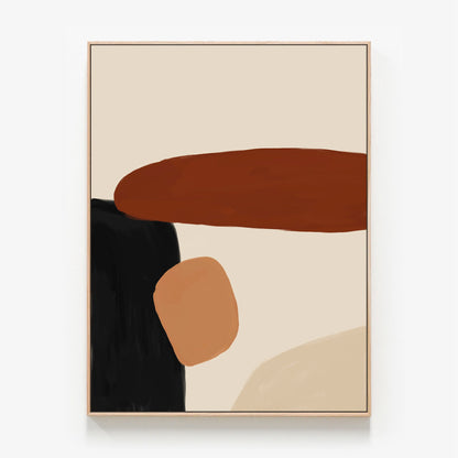 Tumble Canvas print in oak frame