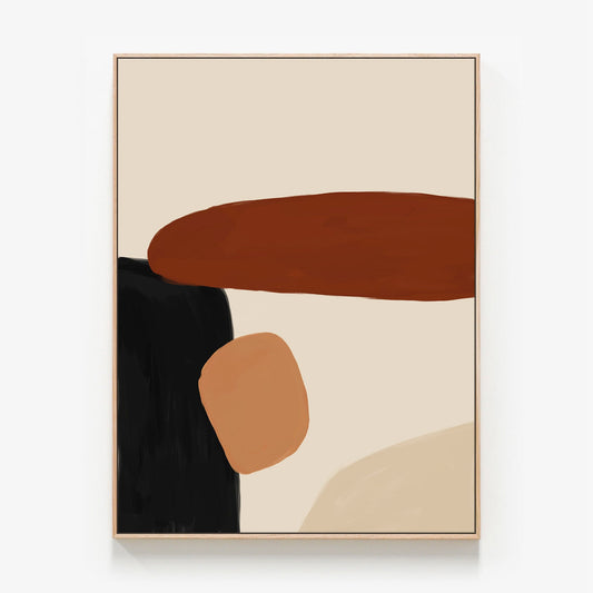 Tumble Canvas print in oak frame