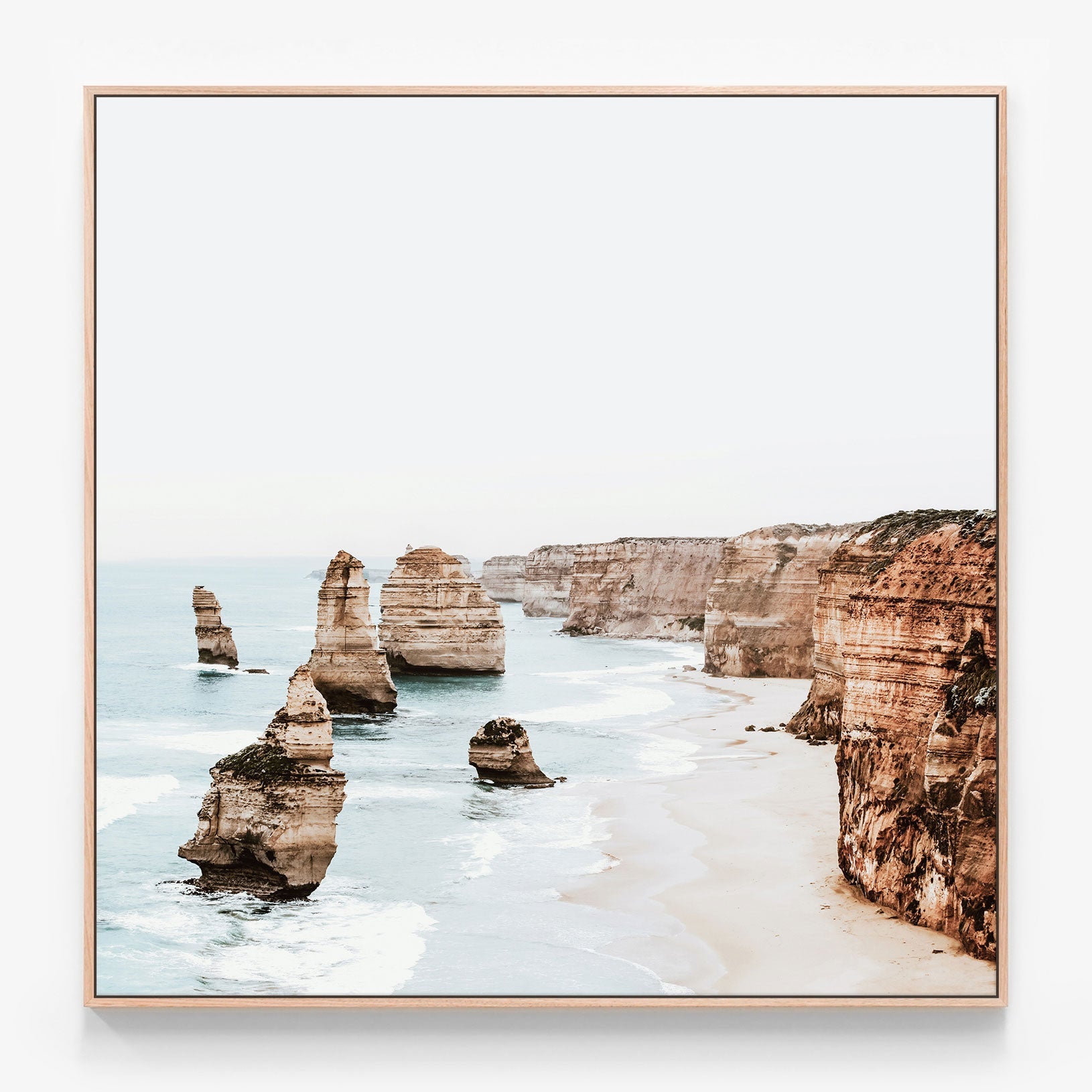 Twelve Apostles Canvas print in oak frame