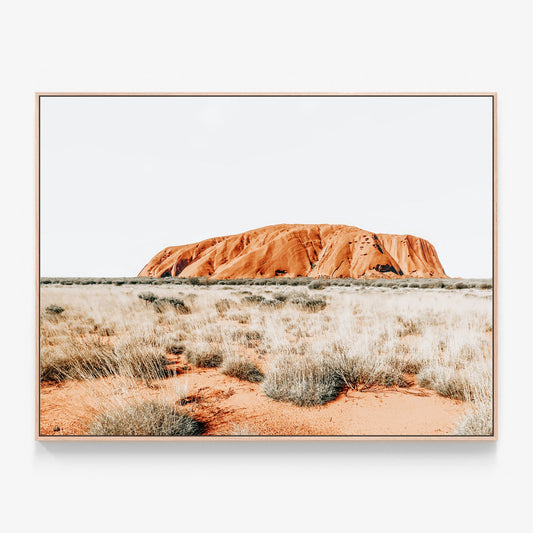 Uluru Canvas wall art with oak float frame