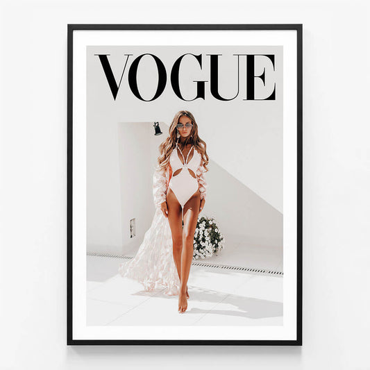 Vogue Fashion wall art print in black frame