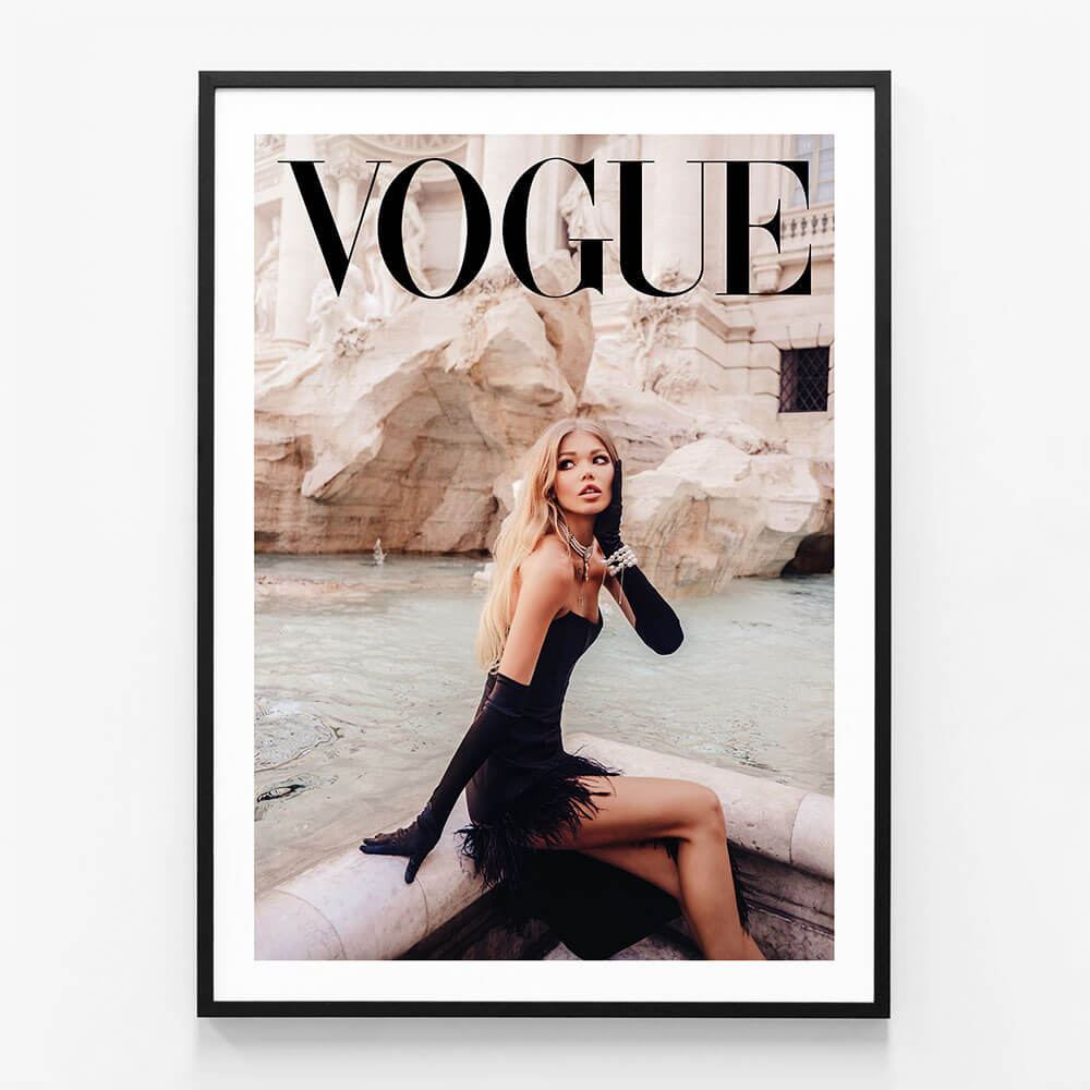 Vogue Trevi wall art print in black frame