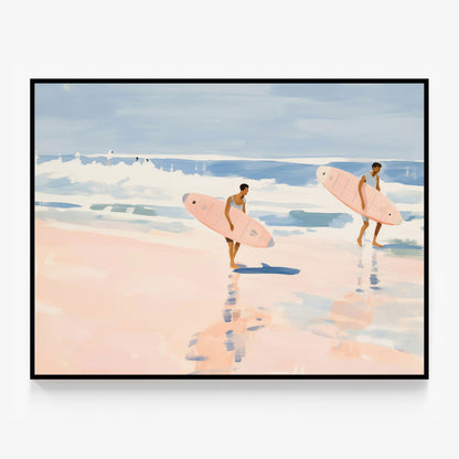Walking Surfers Canvas