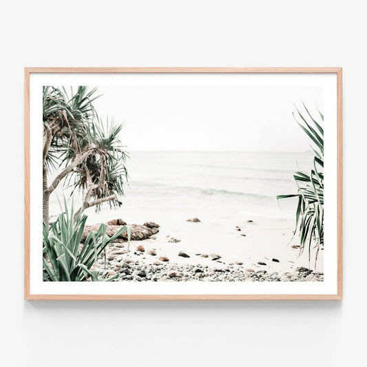 A coastal wall art print featuring Wategos beach near Byron Bay Australia