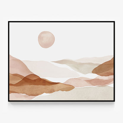 Watercolour Hills Canvas