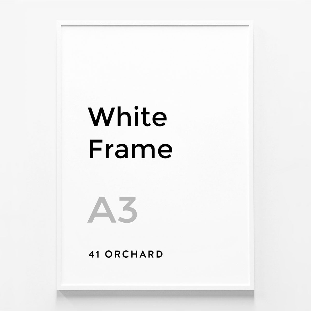 An A3 size white picture frame.