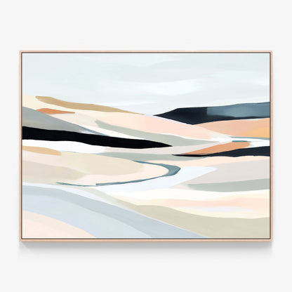 Winding River Abstract art painting Canvas wall art print