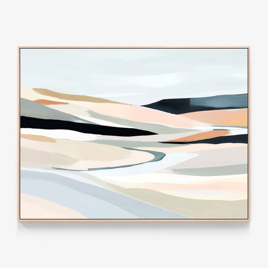 Winding River Abstract art painting Canvas wall art print