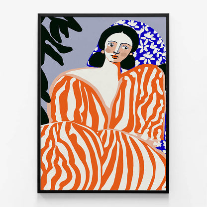 Woman in Striped Suit