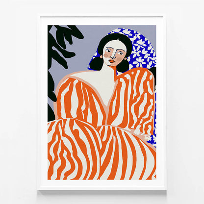Woman in Striped Suit