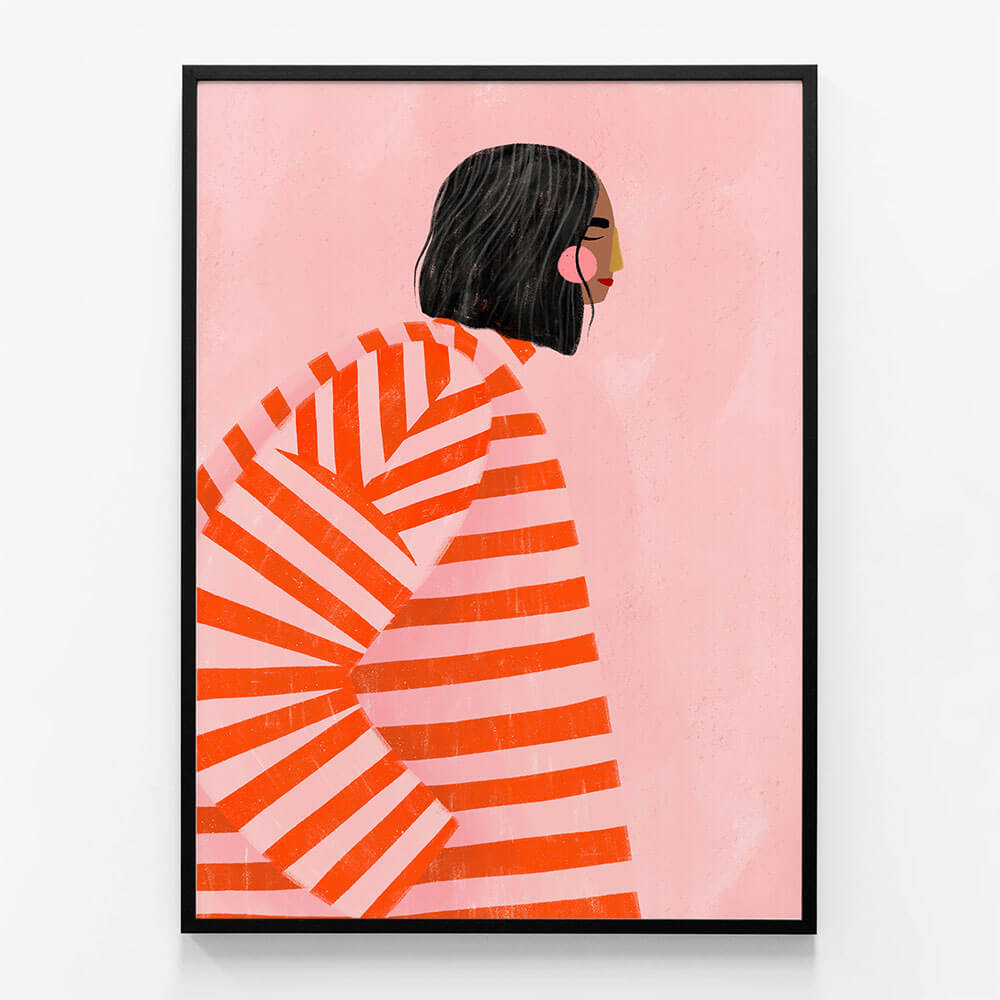Woman with Orange Stripes
