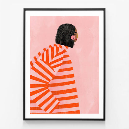 Woman with Orange Stripes