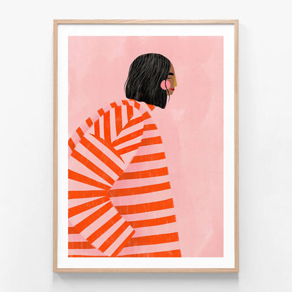 Woman with Orange Stripes