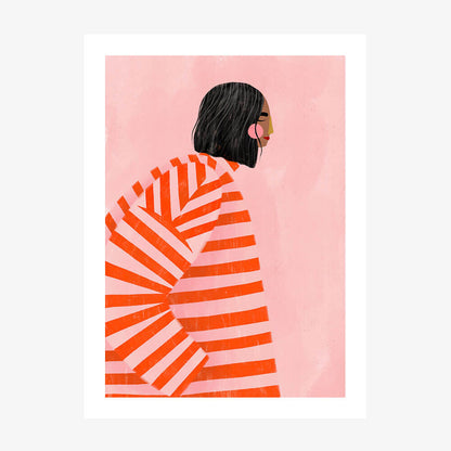 Woman with Orange Stripes