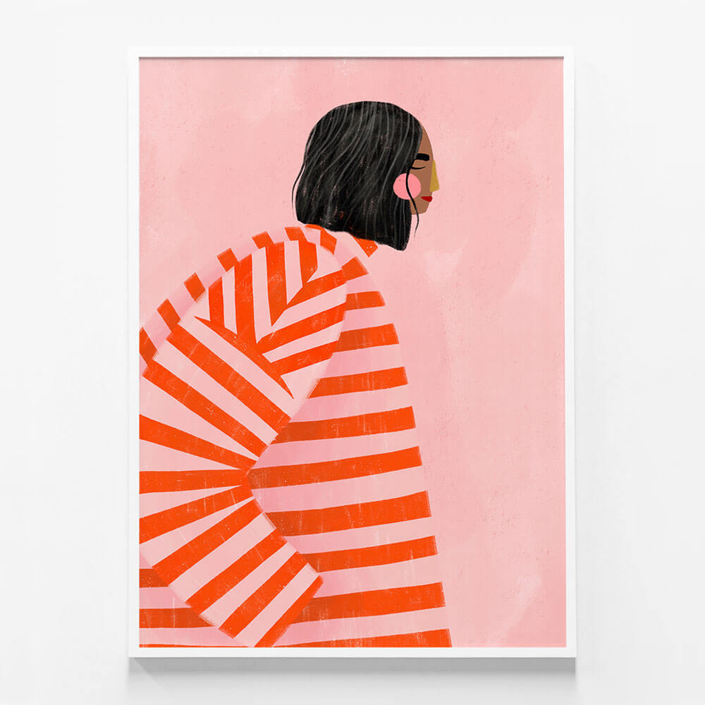 Woman with Orange Stripes