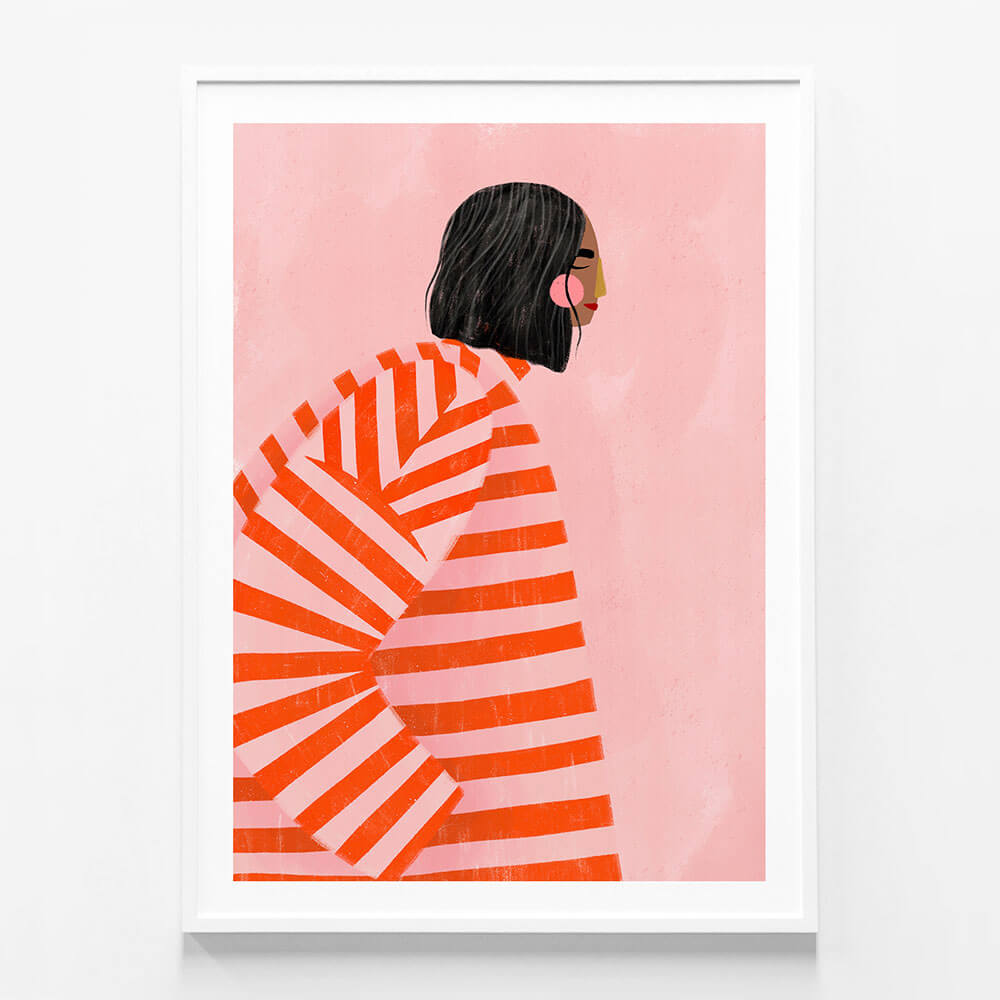 Woman with Orange Stripes