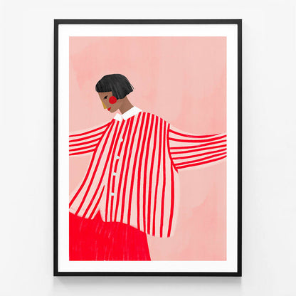 Woman with Red Stripes