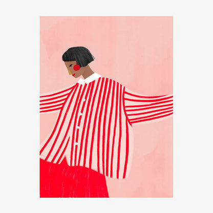 Woman with Red Stripes