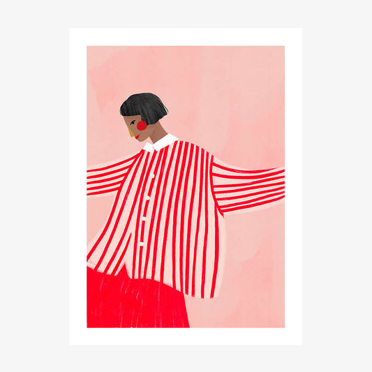 Woman with Red Stripes