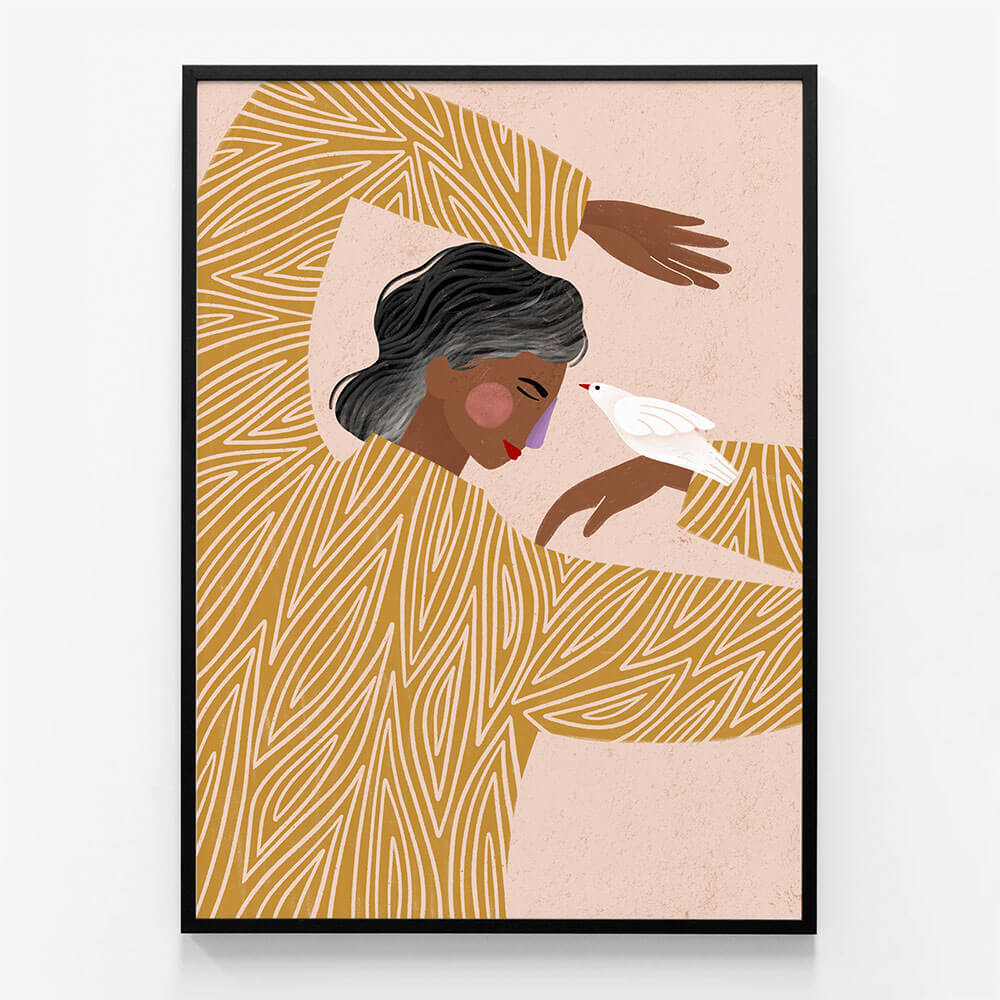 Woman with The Bird