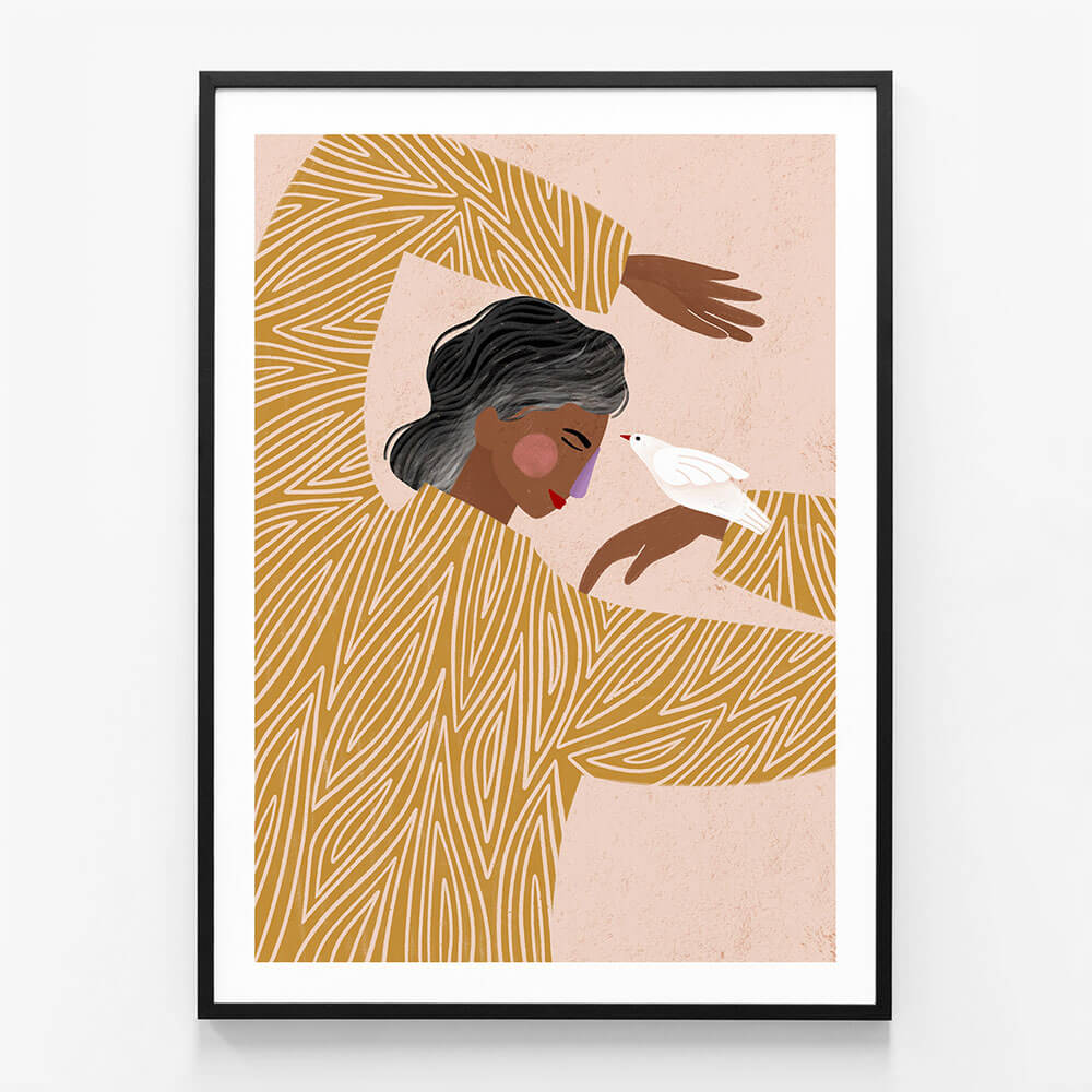 Woman with The Bird