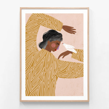 Woman with The Bird