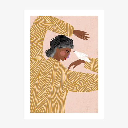 Woman with The Bird