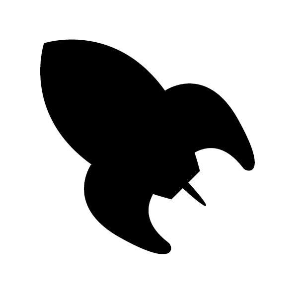 Rocket Chalkboard Wall Sticker