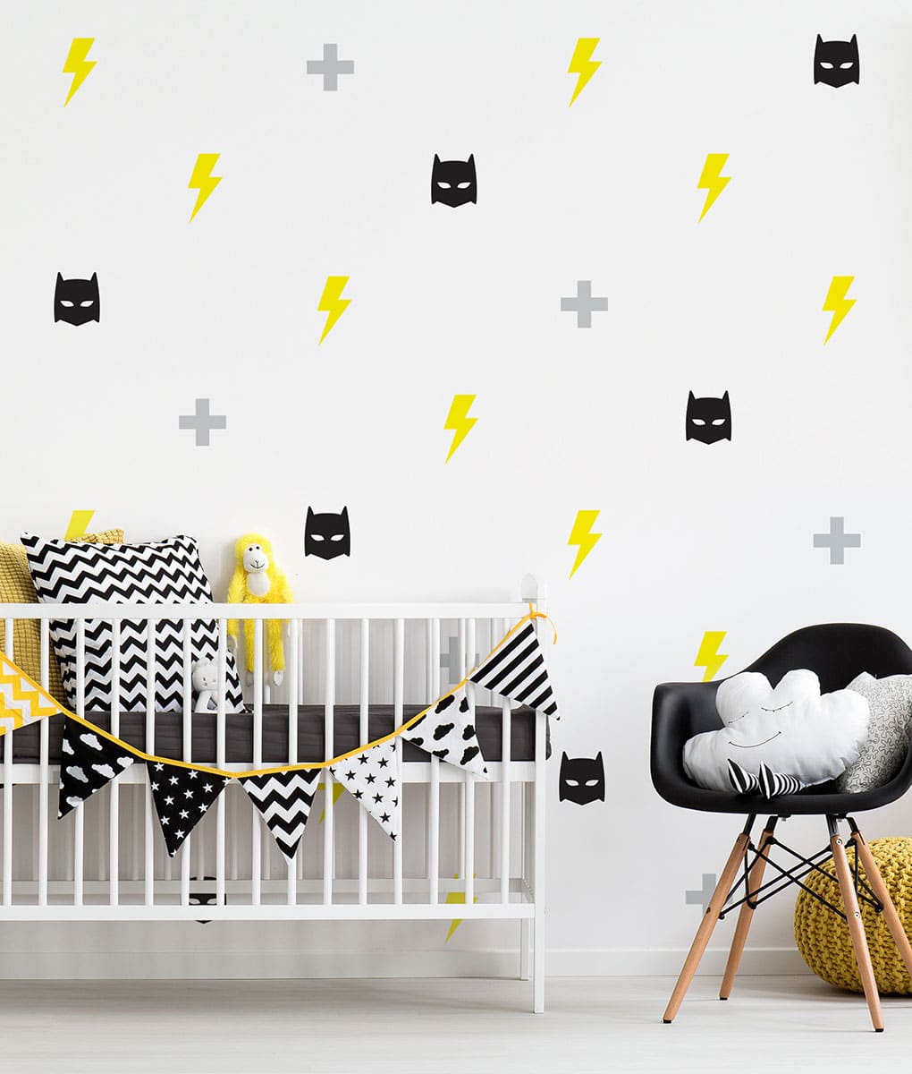 Superhero Wall Decals Stickers For Boys Room 41 Orchard Superhero Wall Decals Pack