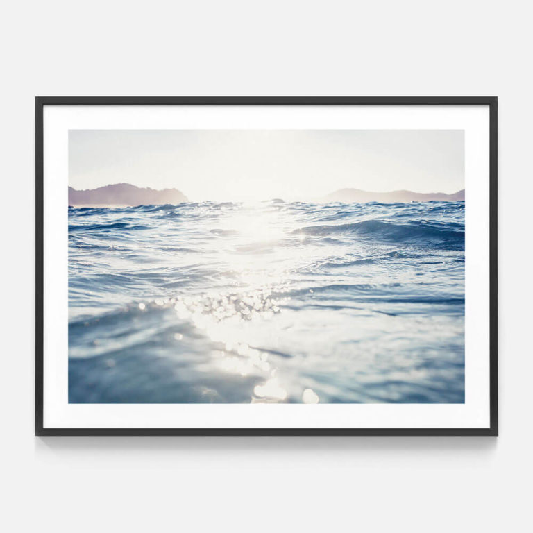 Ocean Light Framed Print Black