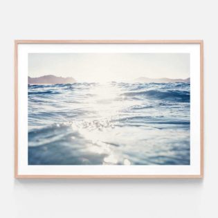 Ocean Light Framed Print Oak