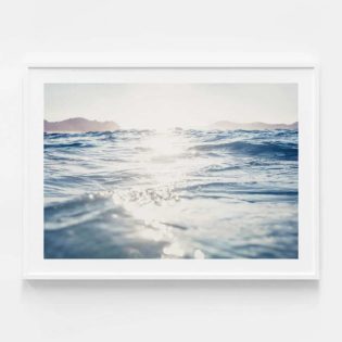 Ocean Light Framed Print White