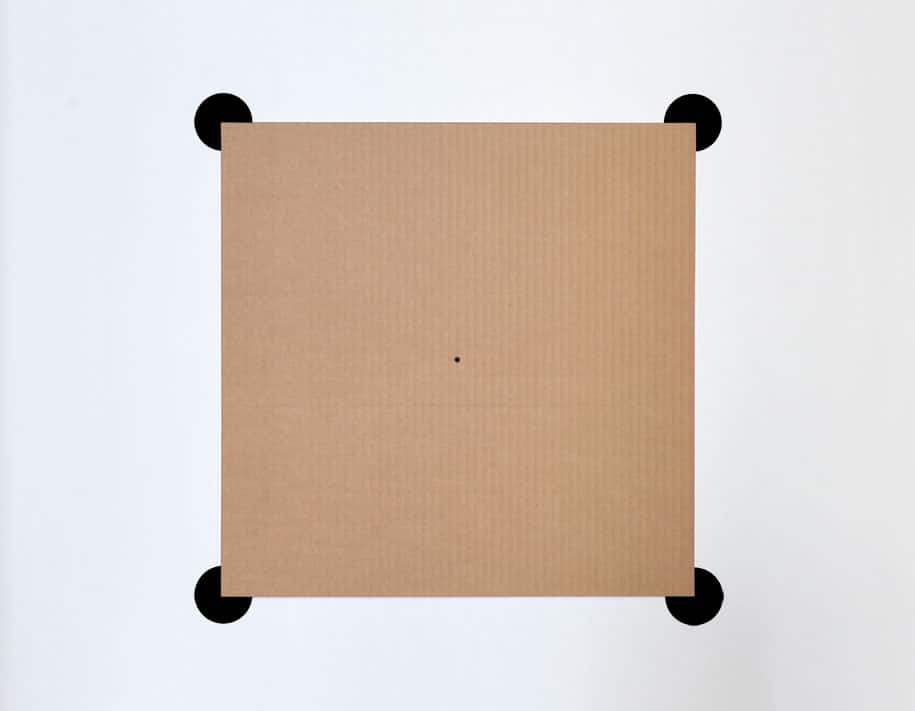 Cardboard template for decal spacing