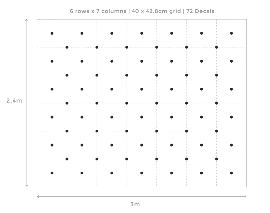 Decal spacing grid example 1